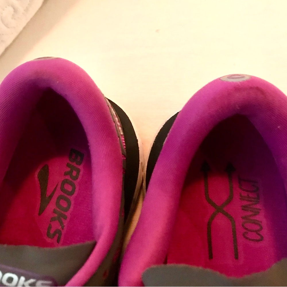 Brooks Running Shoes Pure Flow Purple Gray Athletic Sneakers Women Sz 6 Run Walk - Picture 8 of 11